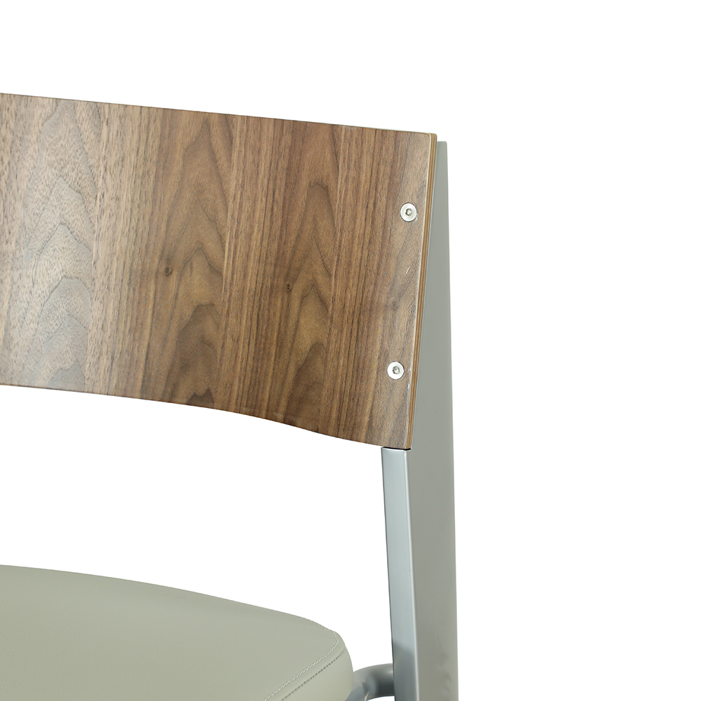 Wood back bar stool